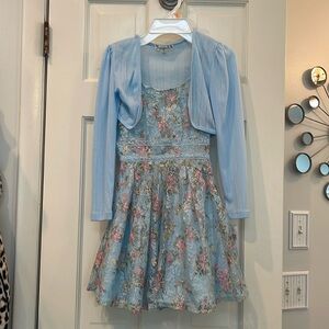 Knit works size 7 brand new dress with cover-up. Adorable. Never worn new.